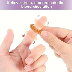5pcs Finger Massage Ring Hand Massage Tool Creative Solid Spring Finger Roller