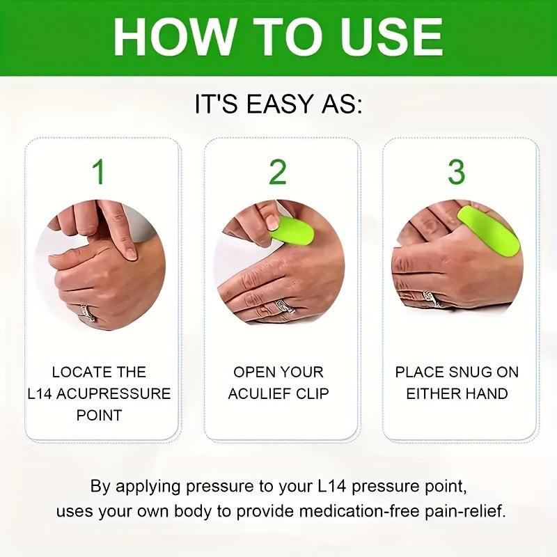 Acupressure Clip Thumb Massage for Migraine & Stress Relief