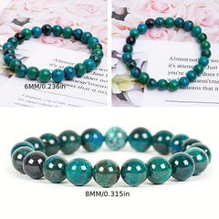 Chrysocolla Bracelet Unisex 6mm 8mm Natural Energy Beaded Bracelets