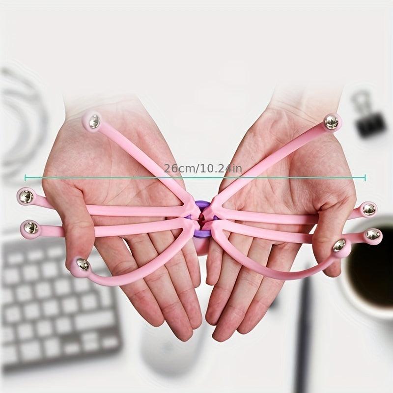 Octopus Scalp Massager 8 Finger Head Scratcher Roller Balls Prongs Head Massage