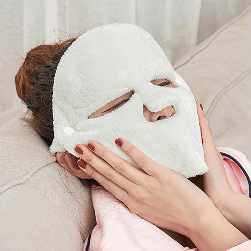 Coral Fleece Hot Compress Towel Reusable Spa Facial Towels Mask