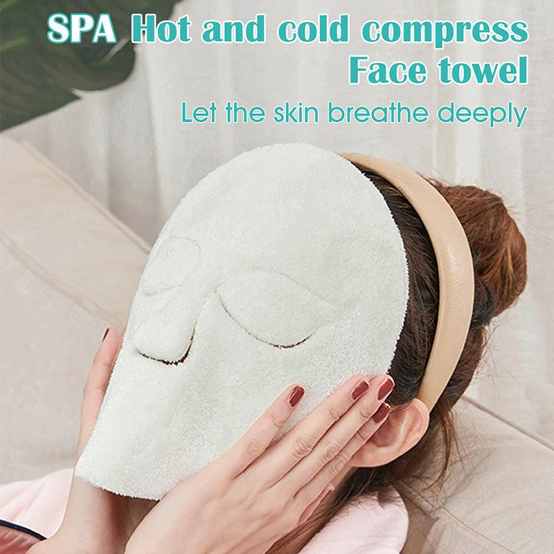 Coral Fleece Hot Compress Towel Reusable Spa Facial Towels Mask
