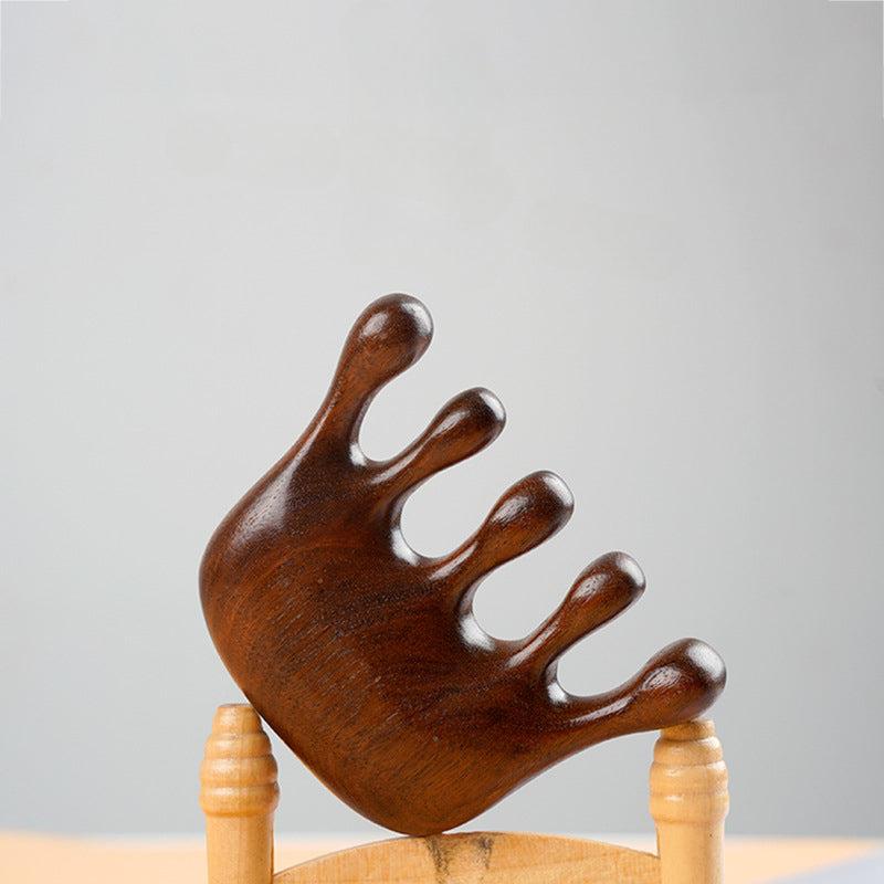 Wood Massage Comb Scalp Massager Wide Tooth Comb Gua Sha Tool