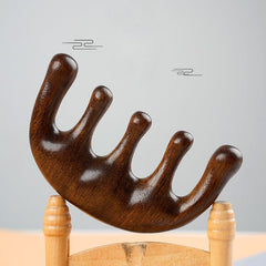 Wood Massage Comb Scalp Massager Wide Tooth Comb Gua Sha Tool