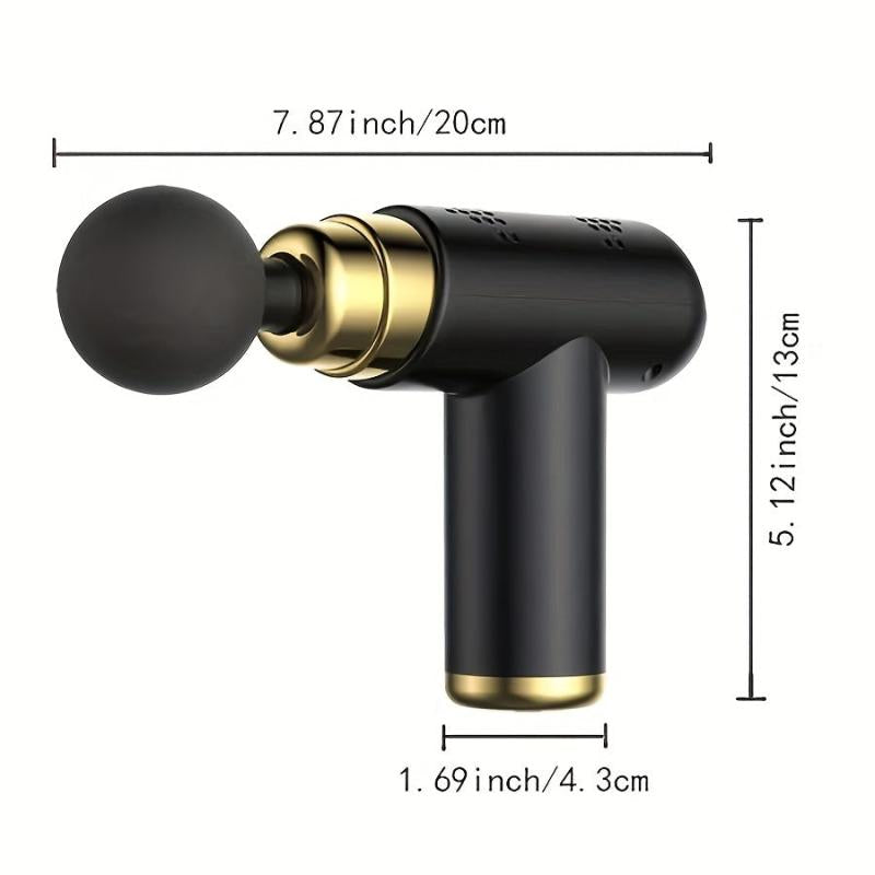 Rechargeable Massage Gun with 6 Intensity Levels & 4 Massage Heads