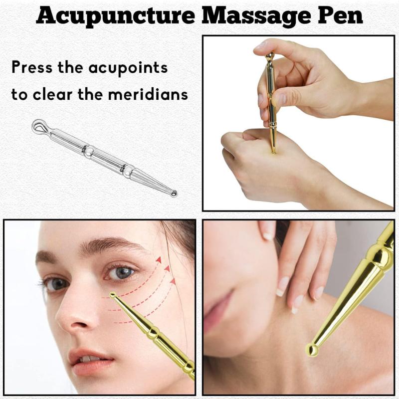 Acupuncture Pen Reflexology Tool Stainless Steel Massage Pen