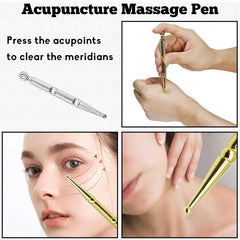 Acupuncture Pen Reflexology Tool Stainless Steel Massage Pen