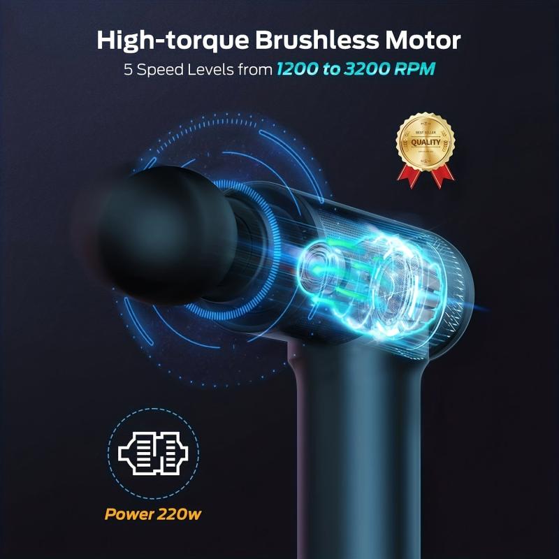 Rechargeable Fascia Massager Gun Deep Tissue Massage Gun Portable Body Massager
