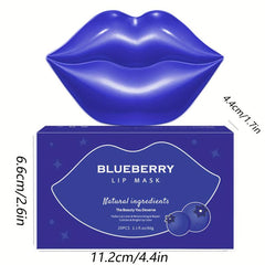 20Pcs Blueberry Lip Masks Moisturizing Lip Sleep Mask Plumps Dry Lips