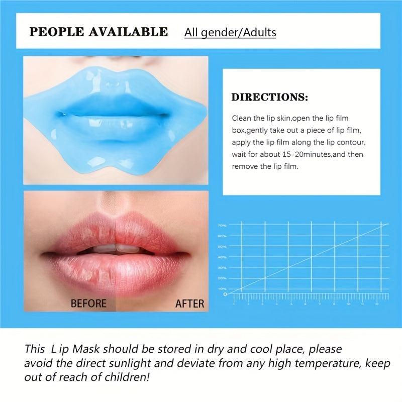 20Pcs Blueberry Lip Masks Moisturizing Lip Sleep Mask Plumps Dry Lips