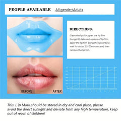20Pcs Blueberry Lip Masks Moisturizing Lip Sleep Mask Plumps Dry Lips