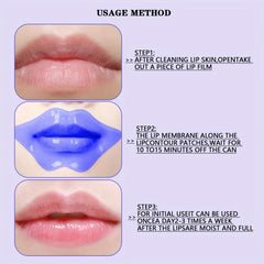20Pcs Blueberry Lip Masks Moisturizing Lip Sleep Mask Plumps Dry Lips