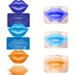 20Pcs Blueberry Lip Masks Moisturizing Lip Sleep Mask Plumps Dry Lips