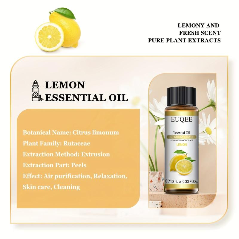 100% Lemon Essential Oil 10ml - Aromatherapy Massage Bath - Relaxation