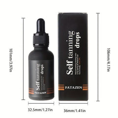 Deep Chocolate Self Tanner Drops, Sunless Tanning Water Solution