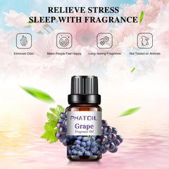 10ml Grape Essential Oil for Diffusers & Humidifiers - Aromatherapy Massage Bath