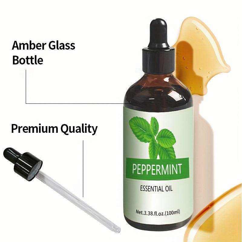 100ml Peppermint Aromatherapy Essential Oil with Glass Dropper