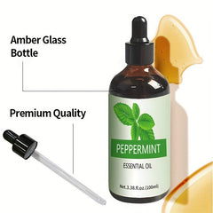 100ml Peppermint Aromatherapy Essential Oil with Glass Dropper