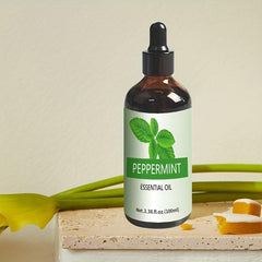 100ml Peppermint Aromatherapy Essential Oil with Glass Dropper