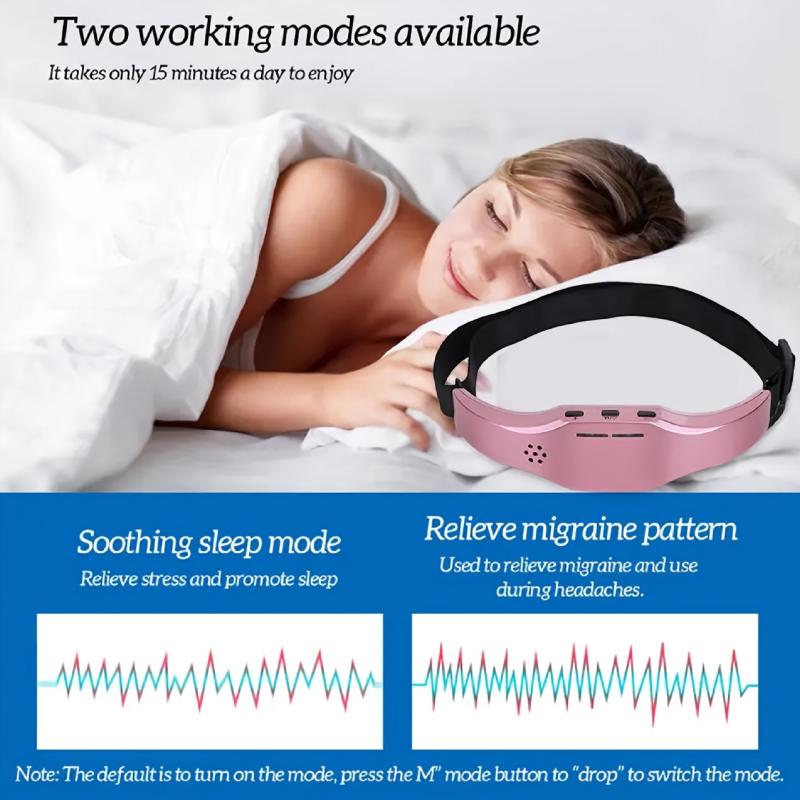 USB Rechargeable Head Massager 3 Modes Stress Relax Sleep Aid