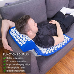 Acupressure Mat & Pillow Set for Neck Back Muscle Relaxation