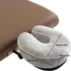 100 Pcs Disposable U-Shaped Massage Face Cradle Covers