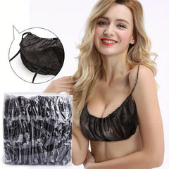 50Pcs Women Disposable Bras Elastic Strap Spa Top Underwear Non Woven Brassieres