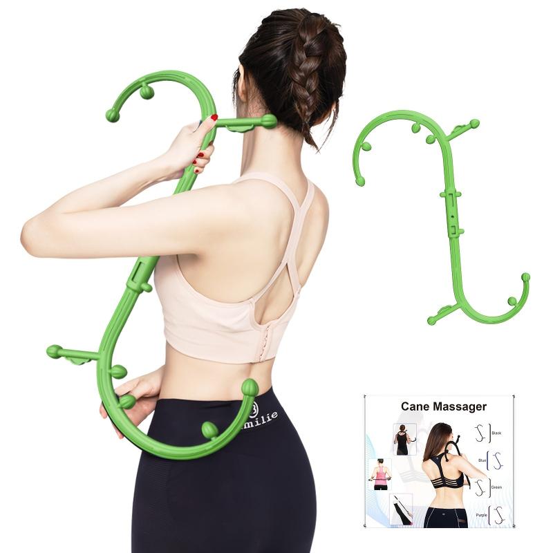 Back Neck Massager Self Massage Tool Trigger Point Cane Handheld Wand