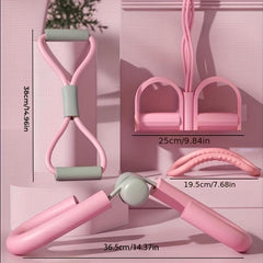 4pcs Pedal Resistance Band Set For Bodybuilding Training
