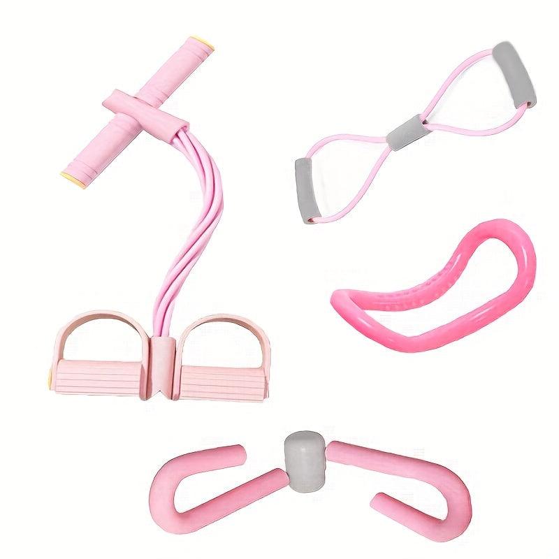 4pcs Pedal Resistance Band Set For Bodybuilding Training