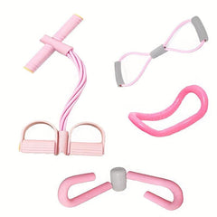 4pcs Pedal Resistance Band Set For Bodybuilding Training