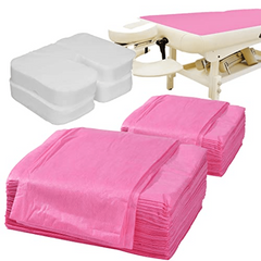 100Pcs Disposable Massage Table Sheets Set - Soft Bed Sheet & Face Cra