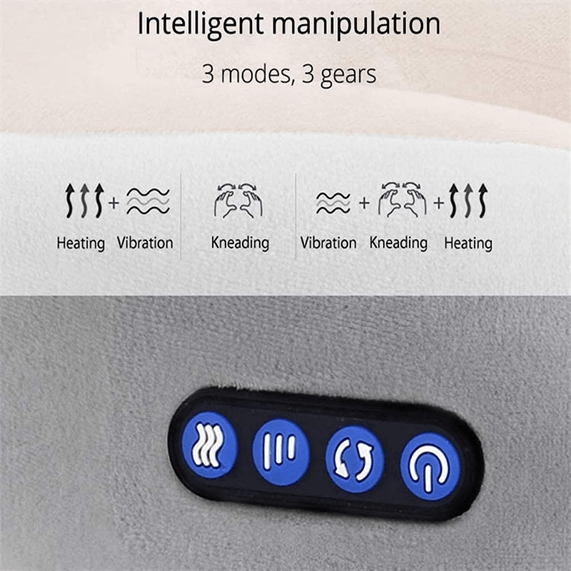 U-Shaped Neck Massager Pillow with Heat & Vibration - Neck Support for Travel