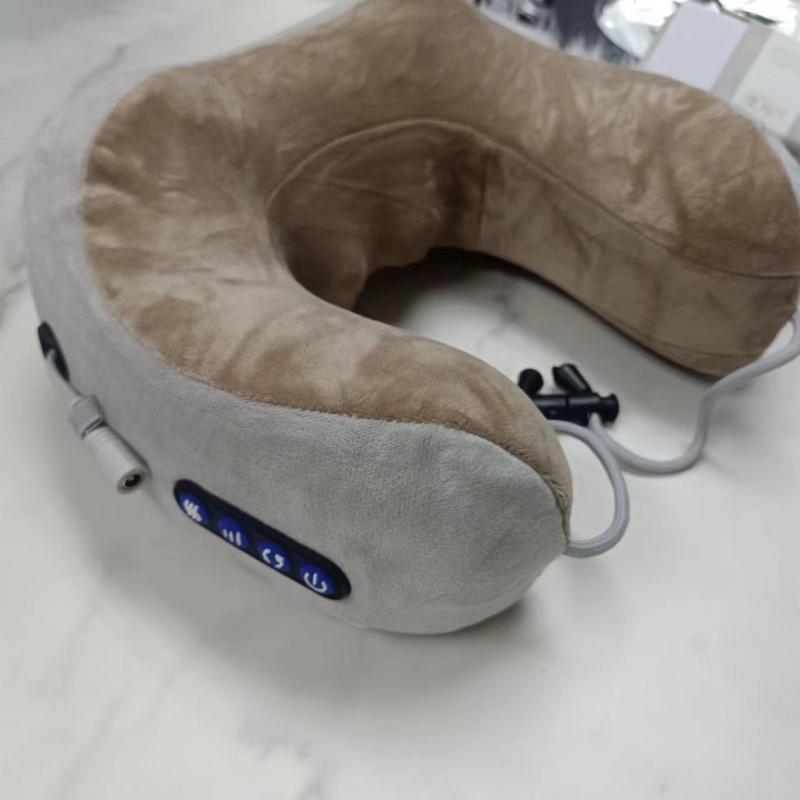 U-Shaped Neck Massager Pillow with Heat & Vibration - Neck Support for Travel