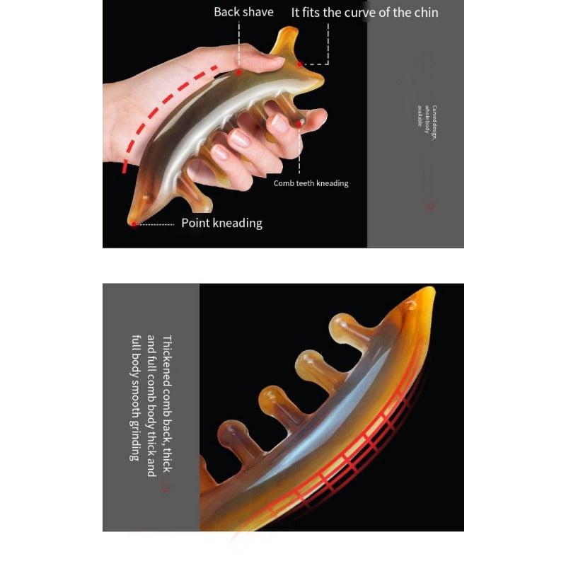 Shark Comb Massage Brush Five Teeth Meridians Neck Scraping Massager