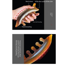Shark Comb Massage Brush Five Teeth Meridians Neck Scraping Massager
