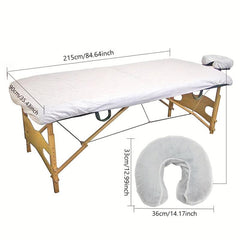 20pcs Disposable Massage Bed Cover Waterproof Head And Pillow Cover
