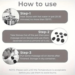 2pcs Large Hot Massage Stones for Home and Spa Relaxation