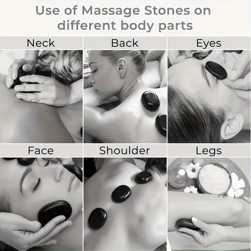 2pcs Large Hot Massage Stones for Home and Spa Relaxation