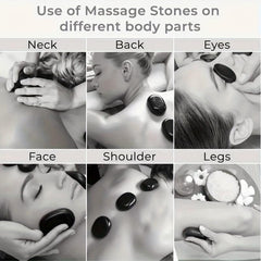 2pcs Large Hot Massage Stones for Home and Spa Relaxation
