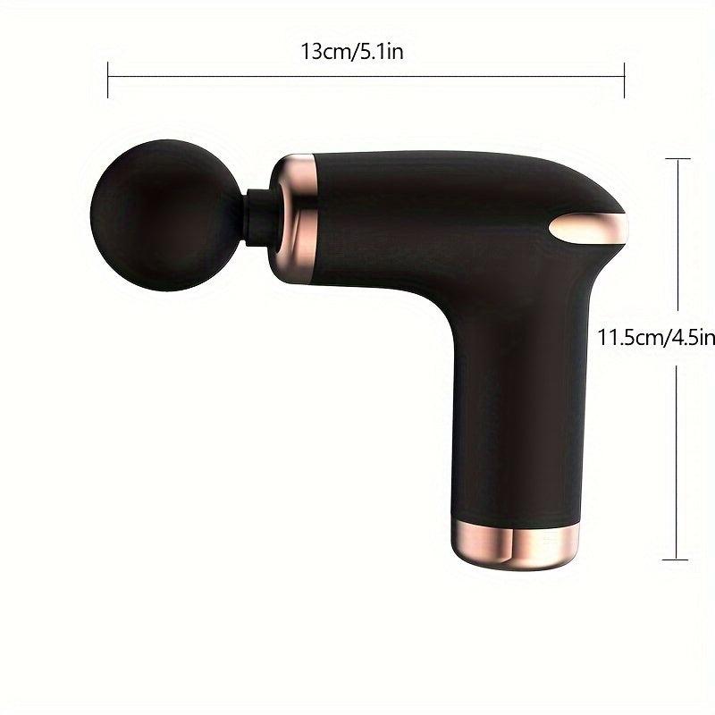 Mini Massage Gun Portable Handheld Muscle Massager with 4 Heads