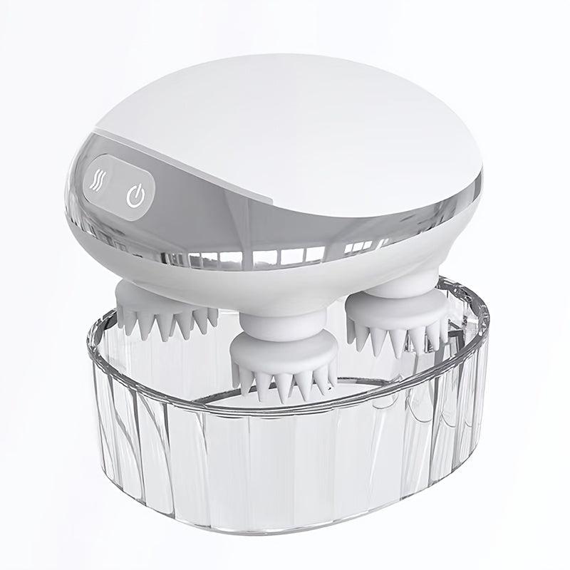 Portable Scalp Massager with 4 Massage Heads for Stress Release