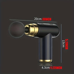Handheld Mini Massage Gun with 6 Intensity Levels & 4 Heads