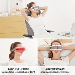 Heated Eye Massager Music Heat Migraines Reduce Strain