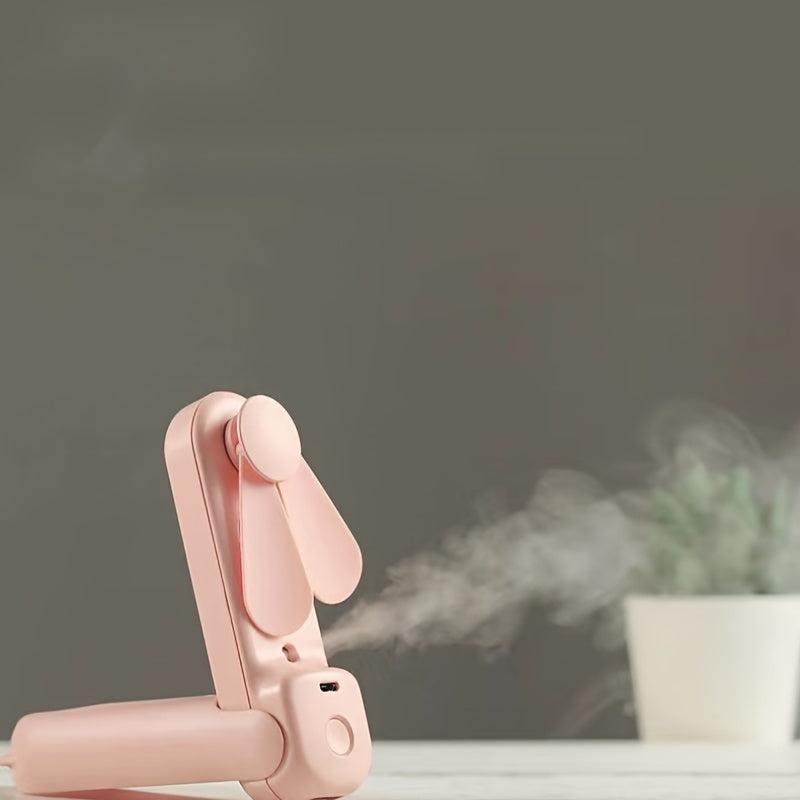 Portable Water Misting Fan System Handheld Small Fan Gift