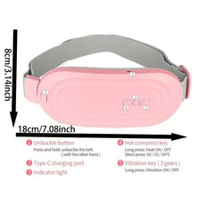 Uterus Vibrating Massager & Heating Belt for Menstrual Cramps