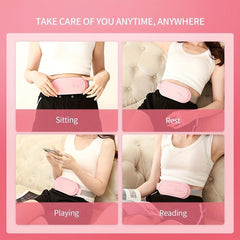 Uterus Vibrating Massager & Heating Belt for Menstrual Cramps