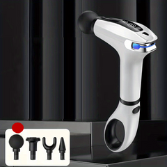 Long Handle Massage Gun 4 Massage Heads Deep Tissue Body Massager