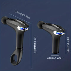 Long Handle Massage Gun 4 Massage Heads Deep Tissue Body Massager