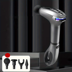 Long Handle Massage Gun 4 Massage Heads Deep Tissue Body Massager